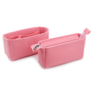 2Pcs Felt Insert Organizer Bag Handbag Holder Multi Pocket Purse Cosmetic Zipper
