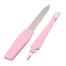 3 In 1 Stainless Steel Sanding Nail File Buffer Scraper Dead Skin Barb Cuticle Polish Manicure Tool