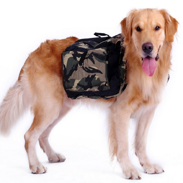Outdoor large dog bag carrier Backpack Saddle Bags Camouflage big dog travel Carriers for Hiking