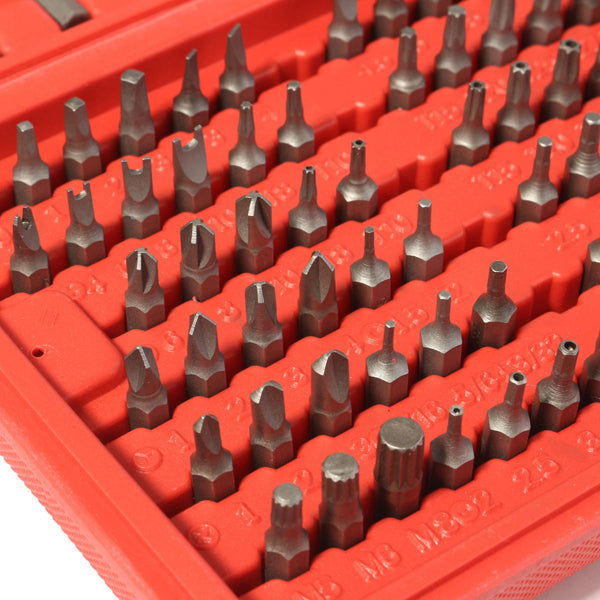 100pcs Chrome Vanadium Security Screwdriver Tamper Proof Torx Hex Bit Set W/ Case