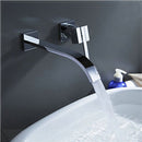 Wall Mount Waterfall Faucet Chrome Brass Single Handle Kitchen Bathroom Tub Sink Hot Cold Mix Tap