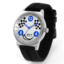 GT 002 Sport Fashion Casual Silica Gel Watch Band Car Racing Style Men Quartz Wrist Watch