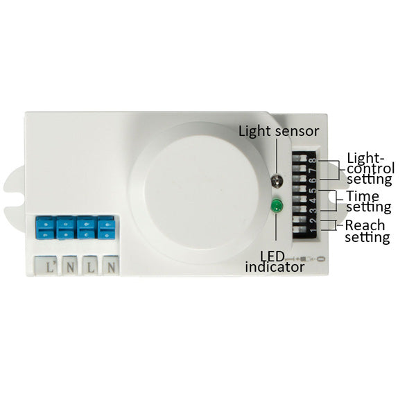 SK-601 AC 220V-240V 5.8GHz Microwave Radar Sensor Body Motion HF Detector Light Switch