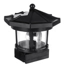 Solar Powered Lighthouse LED Rotating Light Outdoor Garden Lighting Lamp Decor