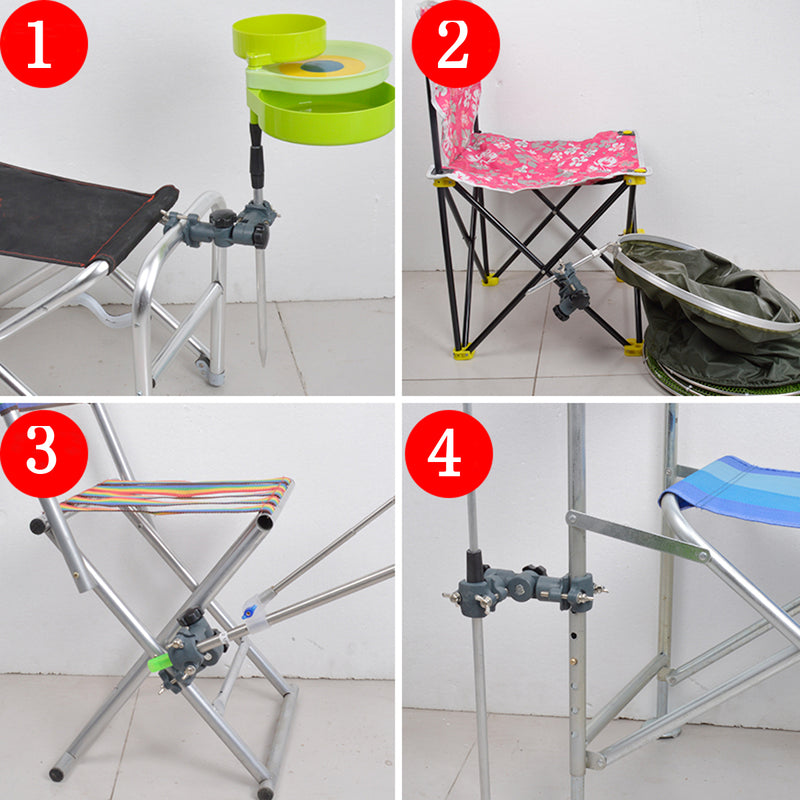 Fishing Rod Holder Chair Stand Bracket Lures Dish/Flashlight Holder Fishing Tool