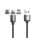 WSKEN Shark X3 2A LED Magnetic Fast Charging Type-C USB 1.2M Data Cable for Xiaomi Mi8 Redmi Note8 HUAWEI P30Pro Samsung S10+