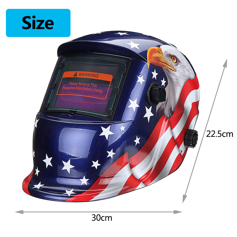 Solar Power Automatic Dimming Welding Helmet Mask Adjustable Head Band