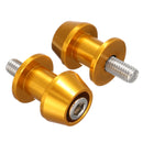 Pair 8mm Swing Arm Spool Motorcycle CNC Slider Stand Bobbins Universal Alloy