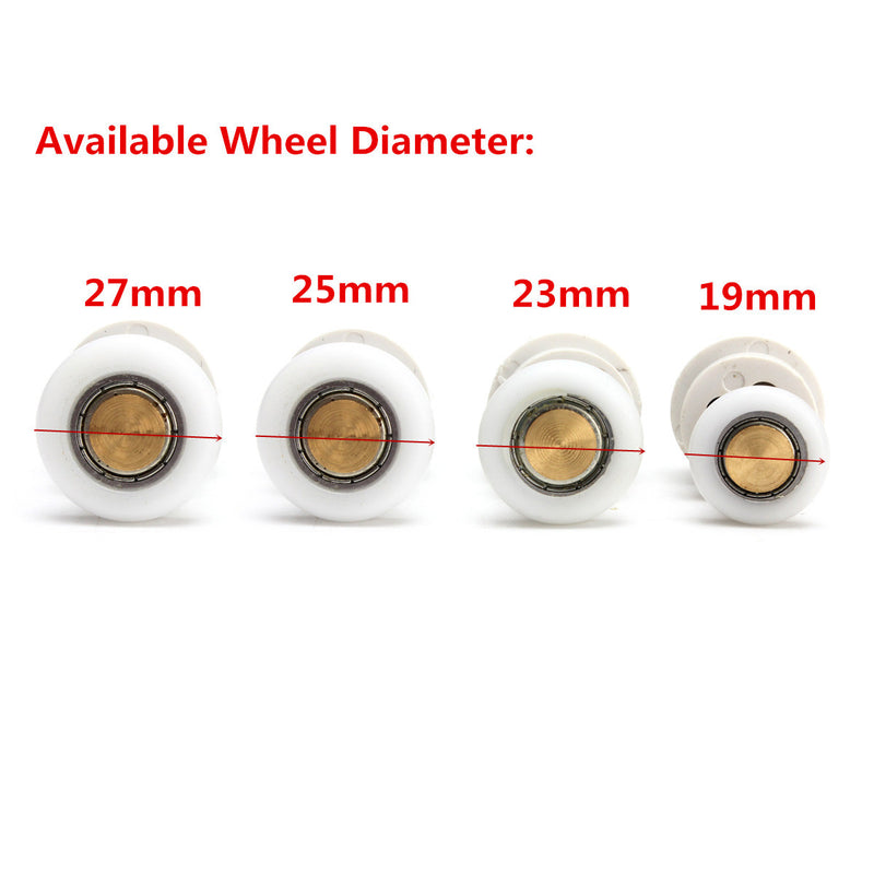 4pc  Partiality Shower Bath Door Rollers Runners Wheels Pulleys