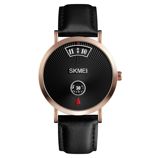 SKMEI 1489 Creative Dial Design 30M Waterproof  Business Style Men Watch Quartz Watch