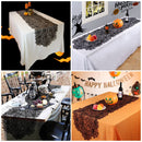 Halloween Decorations Black Lace Spider Web Fireplace Table Cover Haunted House Prop