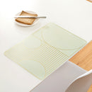 Home Waterproof Grease Proof Simple Geometry Pattern Heat Resistant Insulating Placemat