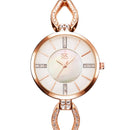 SK K0020 Diamond Dial Case Ladies Wrist Watch Stainless Steel Strap Quartz Watches