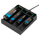 Alonefire 3.7V 4 Slot Universal Intelligent Battery Charger with short circuit protection For Li-ion Battery 18650 26650 14500