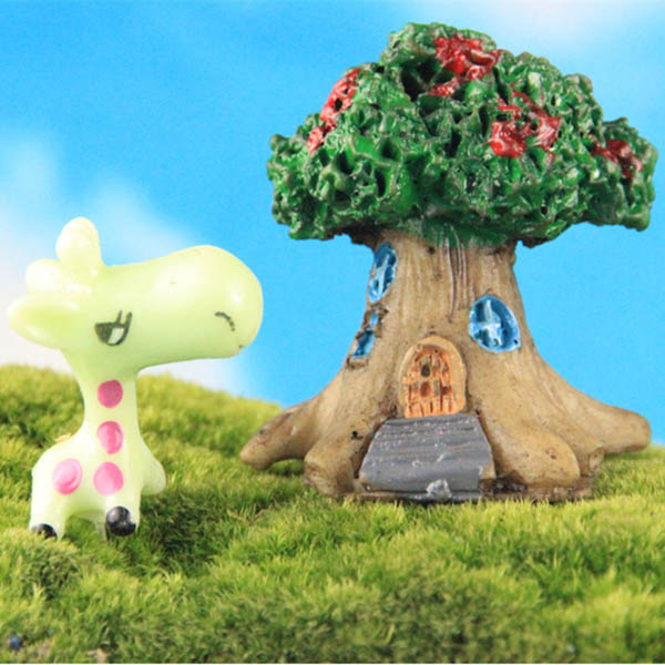 Mini Resin Flower Tree DIY Moss Micro Landscape Decoration Garden Flower Pot Plant Decor