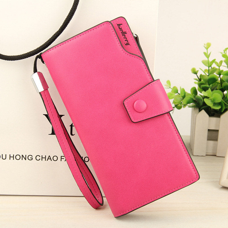 New Fashion Baellerry Women High Quality PU Leather Long Wallet Handbag Card Holder Coin Purse