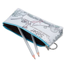 Dog Paradise Pencil Bag PU Storage Box Cartoon Cute Pen Case Big Capacity Office School Supplies Stationery Gift for Students Kids