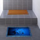 PAG 3D Bathroom Anti Slip Sea Fish Pattern Waterproof Floor Sticker Washable Shower Room Decor