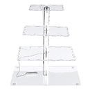 4 Layer Cake Cup Stand Tray Wedding Party Cupcake Display Holder LED String Light