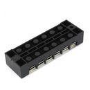 Excellway TB-2506 600V 25A 6 Position Terminal Block Barrier Strip Dual Row Screw Block Covered W/ Removable Clear Plastic Insulating Cover