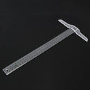 30cm Plastic Clear Head T-Square Graduated Measurement Ruler Home Garden Tool