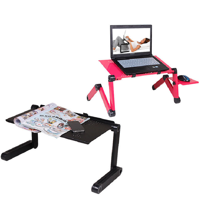 Portable Adjustable Foldable Table Laptop Desk Stand TV Tray Home Furniture with Large Cooling Fan Mouse Version