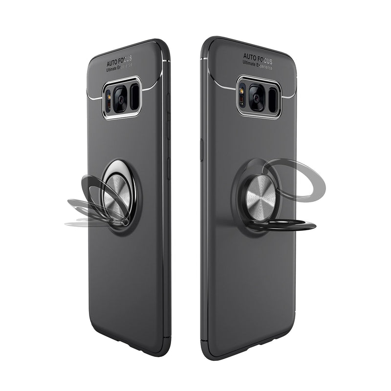 C-KU Protective Case For Samsung Galaxy S8 Plus 360 Rotating Ring Grip Kicktand