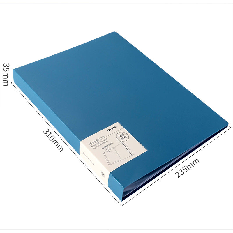 XIAOMI Ecosystem Deli 72596 A4 File Folder 60 Pages Brochure Document Folder Information Booklet Desktop File Organizer Office School Supplies