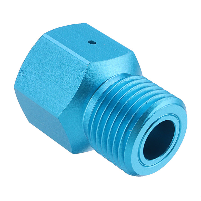 Adapter Converts CO2 Tank to Standard G1/2/CGA320 Male Fitting & G1/2/CGA320 Female Fitting Blue