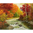 5D Diy Diamond Painting Cross Stitch Diamond Embroidery Landscape Autumn Fo A4C1