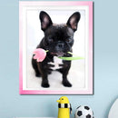 5D Diy diamond painting cross stitch arts and crafts cartoon dog rhinestone