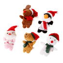 5 pcs Animal Finger Puppets w/ Christmas Hat