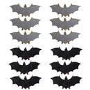 Lot 12pcs Plastic Scary Bats Dracula Birds Halloween Party Fancy Dress Props