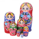 7x Hand Painted Colorful Wooden Nesting Dolls Babushka Matryoshka Art Crafts Kids Play Fun Toy Home Ornament
