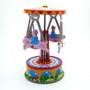 Retro 4 Man in Carousel Windup Tin Toy Mechanical Clockwork Collectible Gift