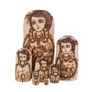 7pcs Hand Painted Beauty Castle Wooden Russian Nesting Dolls