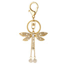 Fashion Crystal Dragonfly Charm Pendant Key Ring Key Chain