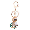1pcs Crystal Rhinestone Owl Pendant Keyring