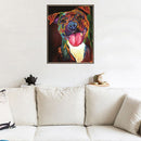 5D round diamond Painting diamond Embroidery "Colorful dog" Diamond Paintin D9I4