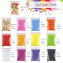 26 Pack Colorful Styrofoam Balls for Slime with Tools, Confetti and Fruit S L1N2