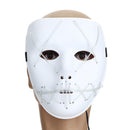 Motorcycle Halloween Horror Costume Light Up Face Mask "Smiling Stitched" Rave Cosplay