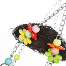 Handcraft Bird's Nest Toys For Birds parrots To Play Bite Climb Bird Swing  E6O9