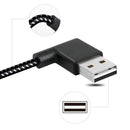 90 Degree Angle Connector Nylon Braided Smartphone Charger Cable Micro USB  P8Q8