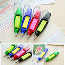 Plastic Ballpoint Pen Creative Ball Pen With Memo Pad Light Lanyard Reporte G4L9