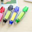 Plastic Ballpoint Pen Creative Ball Pen With Memo Pad Light Lanyard Reporte G4L9