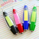 Plastic Ballpoint Pen Creative Ball Pen With Memo Pad Light Lanyard Reporte G4L9