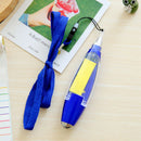 Plastic Ballpoint Pen Creative Ball Pen With Memo Pad Light Lanyard Reporte G4L9