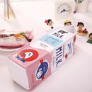 New Creative Simulation Of Milk Cartoon Pencil Case Cute PU Pen Bag Station U3T3