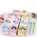 New Creative Simulation Of Milk Cartoon Pencil Case Cute PU Pen Bag Station U3T3