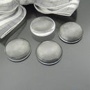 50pcs/lot 12mm Round Flat Back Clear Glass Cabochon High Quality L2K9